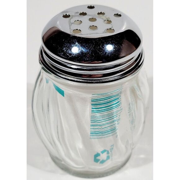(Set of 1) 6 oz Glass Cheese and Spice Shakers w/ Perforated and Slotted Caps - Picture 5 of 7